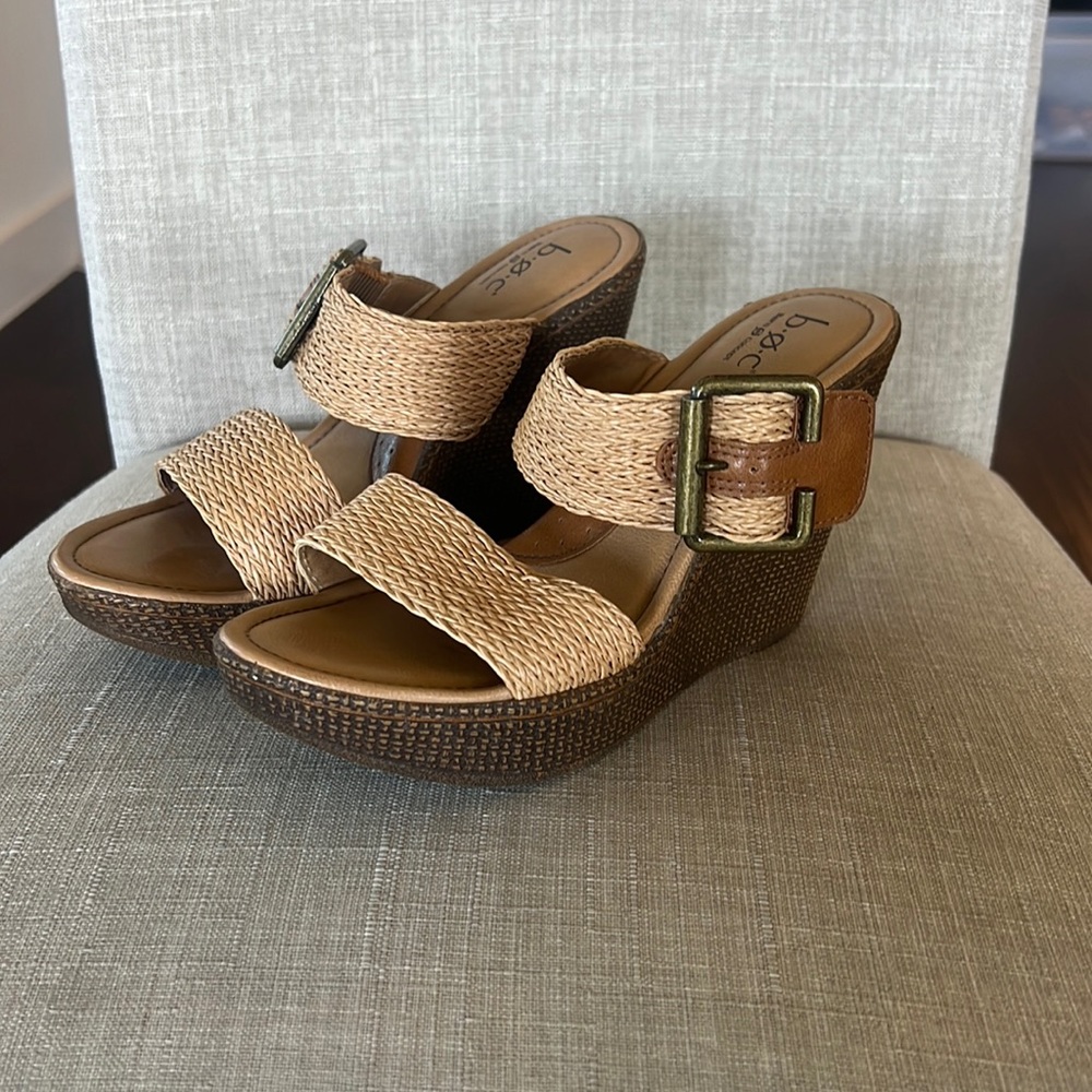 B.O.C Brown and Tan Wedges